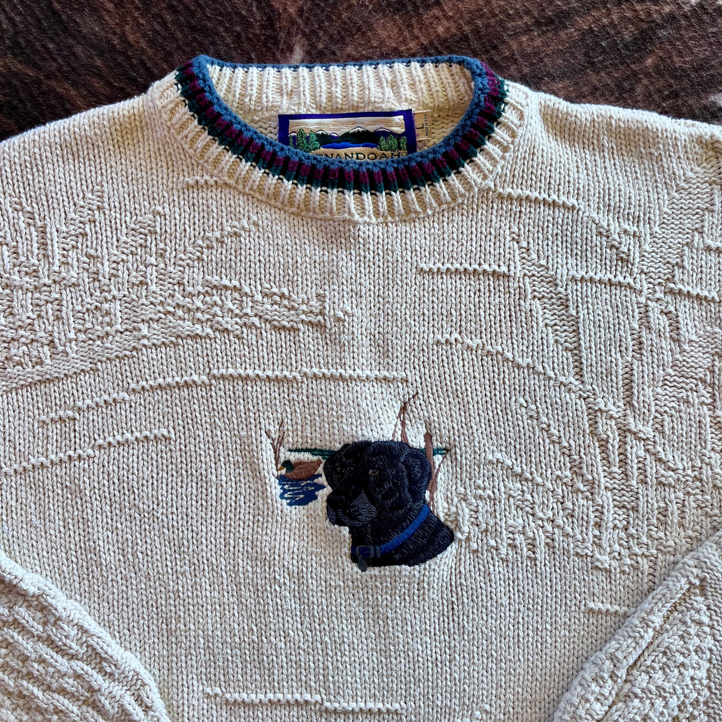 Vintage Black Labrador Sweater