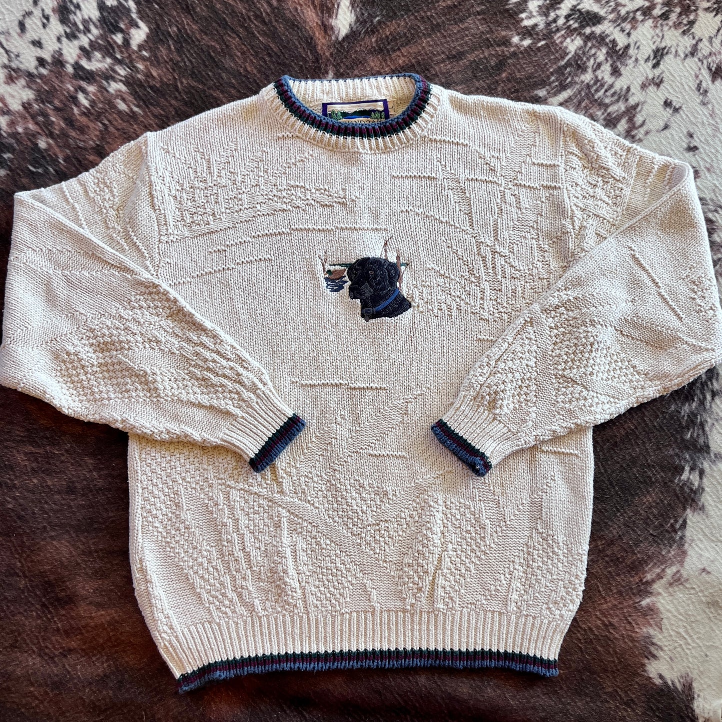 Vintage Black Labrador Sweater