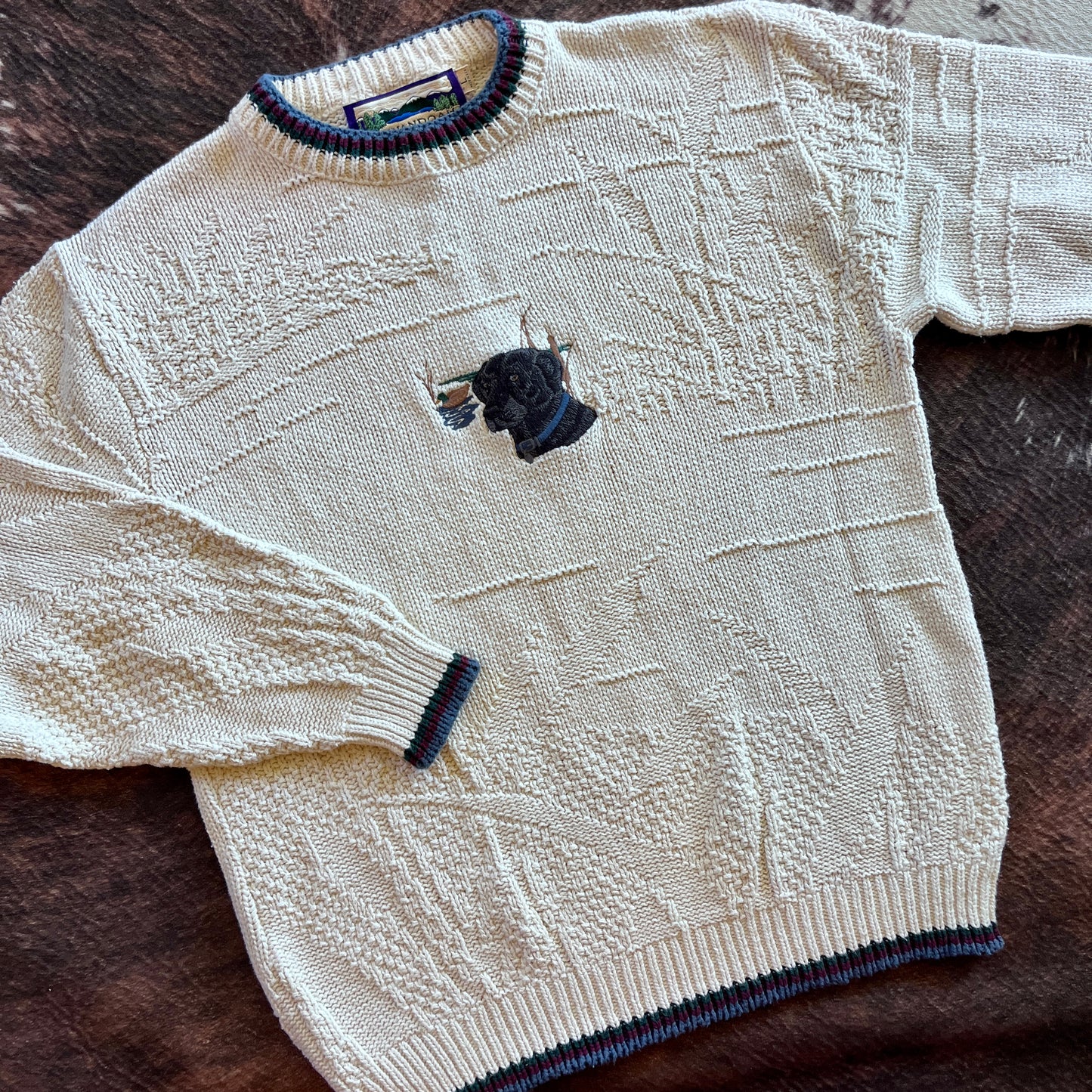 Vintage Black Labrador Sweater