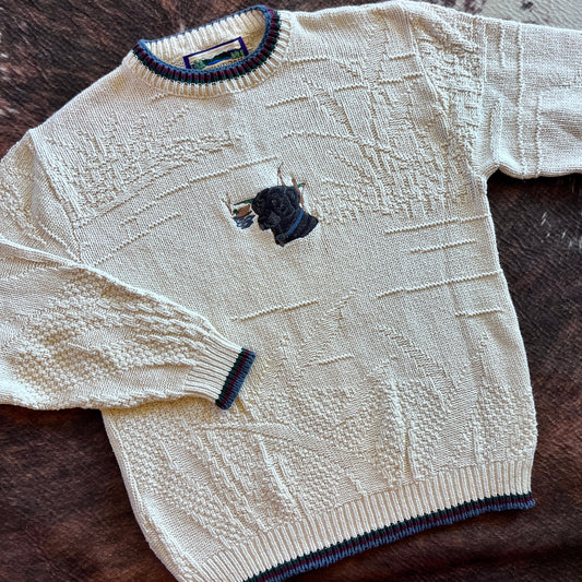 Vintage Black Labrador Sweater