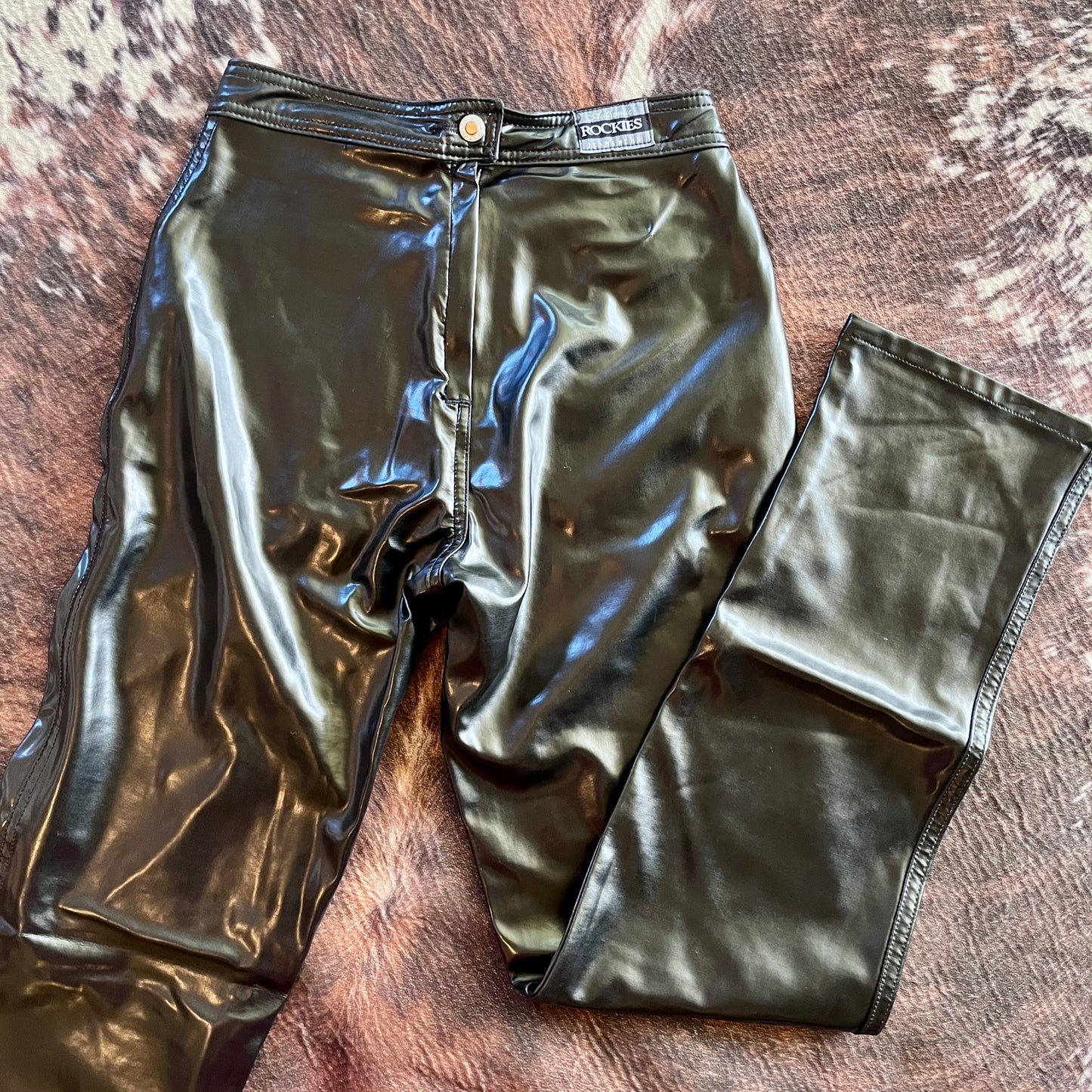 V Cut Faux Leather Rockies