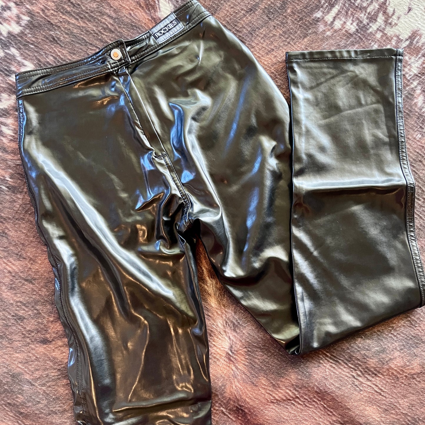 V Cut Faux Leather Rockies